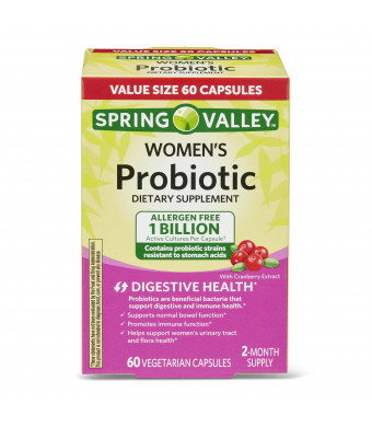 Spring Valley Women's Probiotic Dietary Supplement, 60 Count