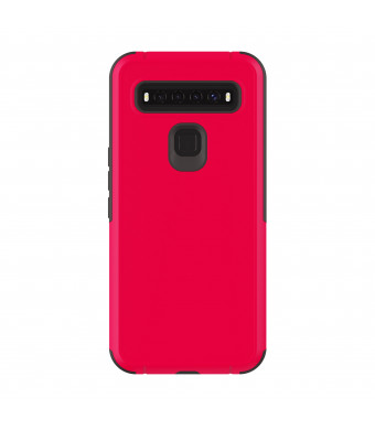 onn. Slim Rugged Phone Case for Alcatel TCL 10 5G UW, Red