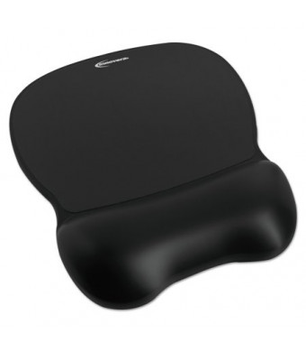 Innovera Gel Mouse Pad w/Wrist Rest, Nonskid Base, 8-1/4 x 9-5/8, Black