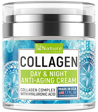 Collagen Cream - Anti Aging Face Moisturizer - Day & Night - Made in USA - Natural Formula with Hyaluronic Acid & Vitamin C - Cleanse, Moisturize, and Protect Your Skin