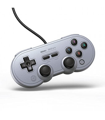 8Bitdo Sn30 Pro USB Wired Gamepad for Switch, Windows & Raspberry Pi(Gray Edition)