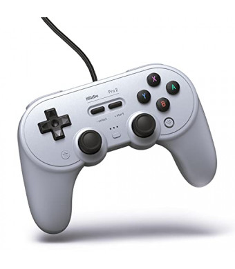 8BitDo Pro 2 Wired Controller for Switch, Windows, Android and Raspberry Pi(Gray Edition)