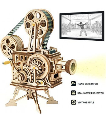 ROKR 3D Wooden Puzzles Vitascope for Adults - Model Building Kits Mechanical Constrction for Adults to build, Educational Brain Teaser DIY Crafts Kits, Room Decor Collections Gifts for Men (Vitascope)