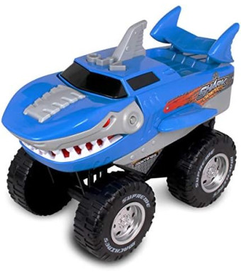 NKOK Supreme Machines Chompers - Shark, Has Engine and Stunt Driving Sounds, let’s you Rock Out to Music, Has Working Lights and Sounds, For Ages 3 and up