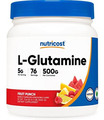 Nutricost L-Glutamine Powder 500 Grams (Fruit Punch)