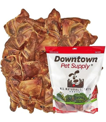 Downtown Pet Supply - Jumbo Pig Ears - Dog Dental Treats & Rawhide-Free Dog Chews - Healthy Coat & Skin Care, Cholesterol & Heart Health Dog Treats - Protein, Vitamins & Minerals - 5 Pack