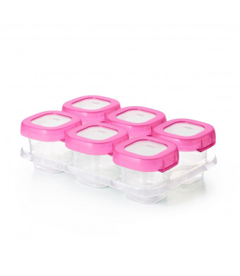 OXO Tot Baby Blocks Freezer Storage Containers (2 oz), Pink