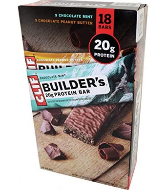 Clif Builder’s Protein Bars Variety 9 Pack Mint & 9 Peanut Butter