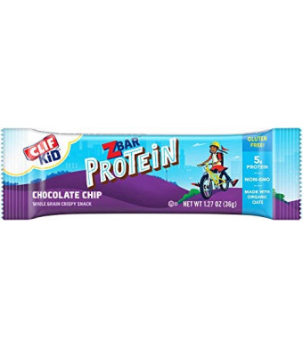 CLIF KID ZBAR - Protein Granola Bars - Chocolate Chip - Non-GMO - Organic -Lunch Box Snacks (1.27 Ounce Energy Bars, 10 Count)