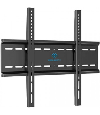 PERLESMITH Fixed TV Wall Mount Bracket, Low Profile Design for Most 26-47 inch LED LCD OLED-4K Flat Screen TVs, Ultra Slim Fixed Mounting Bracket with Max VESA 400x400mm Weight up to 115lbs