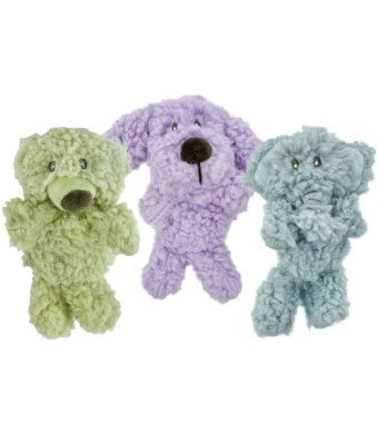 Multipet Aromadog Fleece Plush Dog Toy, 6" Calming Blend of Essential Oils, Bear, Dog & Elephant (Pack of 3)