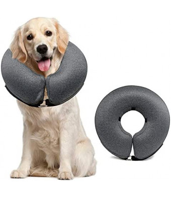 MIDOG Dog Cone Collar for After Surgery, Pet Inflatable Collar Soft Protective Recovery Cone for Dogs and Cats to Prevent Pets from Touching Stitches, Wounds and Rashes