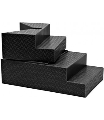Deluxe Black Breakable Ring Stairs for Wrestling Action Figures