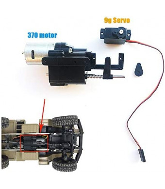 MaxMetal WPL Upgraded 2 Speed Gearbox with Shift Servo Spare Part fo WPL B14 B16 B24 B36 C14 C24 Remote Control Truck