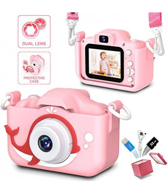 KeBuLe Kids Camera for Girls and Boys,Children Camera Digital Video,Kid Camera 2.0 Inches Screen 20.0MP Video, 32GB SD Card Include, Kid Toys Gift for Birthday,Chrismats Gift for 3-12 Years Old