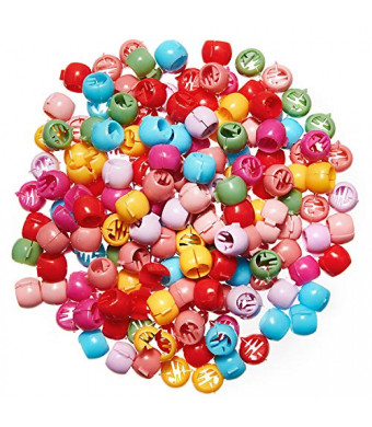 300 Pieces Mini Hair Claw Clips Mini Rainbow Hair Clips Tiny Plastic Jaw Clips for Women (Round)