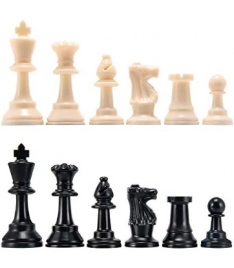 Amerous Chess Pieces, Chessmen with 3.75” King Height, Figure Figurine Chess Pawns for Chess Board Game - Pieces Only