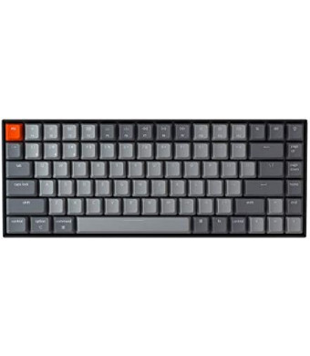 Keychron K2 75% Layout RGB Bluetooth Wireless Mechanical Keyboard with Gateron G Pro Brown Switch/Anti Ghosting/N-Key Rollover, Compact 84 Keys USB Wired Gaming Keyboard for Mac Windows-Version 2