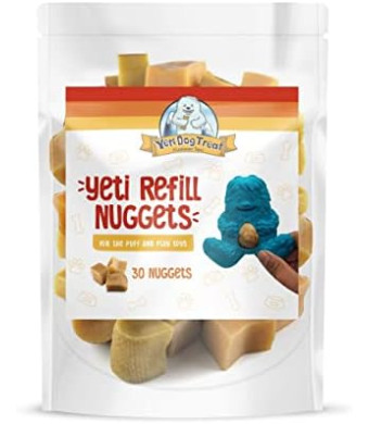 Yeti Refill Nuggets for Puff and Play Dog Toys - Natural Himalayan Yak Cheese Treats, Promotes Dental Health, Suitable for All Dogs, Ideal for Interactive Chew Toys and Dispensers, 30 Pieces, 14 Oz