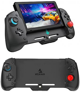 NexiGo Switch Controller for Handheld Mode, Ergonomic Controller for Nintendo Switch with 6-Axis Gyro, Dual Motor Vibration, Compatible with All Games of Switch, Not for OLED