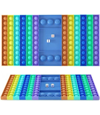 bvcat Big Pop It Game Fidget Toys with Dice Jumbo Chess Board Push Bubble Sensory Toys for Parent-Child Time Easter Eggs Hunt Classroom Exchange and Game Prize Supplies