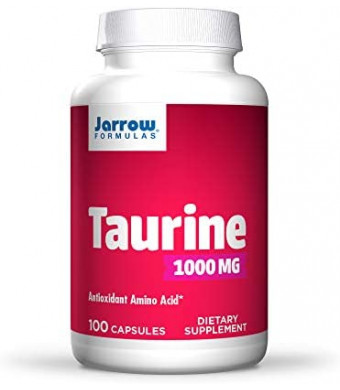 Jarrow Formulas Taurine 1000 mg - 100 Capsules - Antioxidant Amino Acid - Brain Health & Function - Pharmaceutical Grade Taurine Capsules - 100 Servings