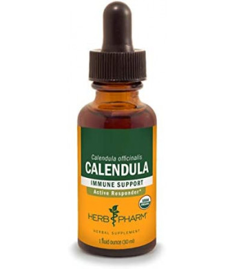 Herb Pharm Certified Organic Calendula Liquid Extract for Minor Pain Support - 1 Ounce