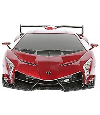 RW 1/24 Scale Lamborghini Veneno Car Radio Remote Control Sport Racing Car RC,Red