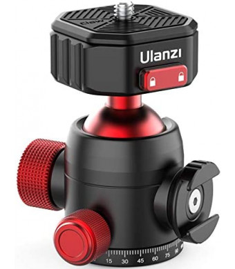 ULANZI Ball Head with Claw Super Quick Release Design, Professional Metal 360° Rotating Panoramic Ball Head with Cold Shoe, Up 44.1lbs Load, for Tripod,Monopod,Slider,DSLR Camera (U-100)