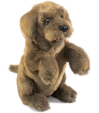 Folkmanis Sitting Dog Hand Puppet, Brown