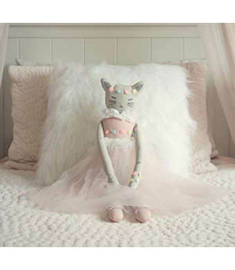 Inspired by Jewel Poppy The Cat - Handmade 24.8-Inch Plush Doll with Ballerina Tutu Outfit - Pretty Stuffed Toy Surprise Gift for a Little Princess Age 3+ - Soft Plushie for Hugs, Cuddle and Comfort