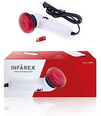 Portable Red Light Therapy Infrared Heating Wand by Infarex, Handheld Heating Lamp with Replacement Red Light Bulb, Provides Targeted Relief for Muscle Pain and Increased Blood Circulation