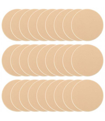 25 Pcs Women's Round Soft Makeup Beauty Eye Face Foundation Blender Facial Smooth Powder Puff Cosmetics Blush Applicators Sponges Use for Dry and Wet