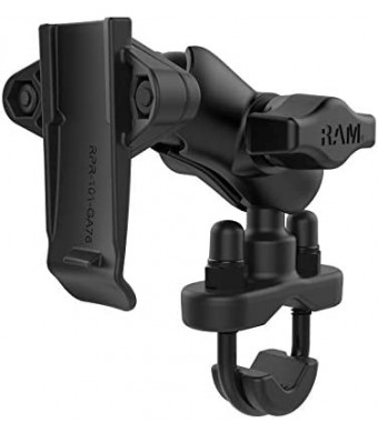 RAM Mounts Spine Clip Garmin Mount with Handlebar U-Bolt Base RAM-B-149Z-A-GA76U with Short Arm for Motorcycle, ATV/UTV, Bike