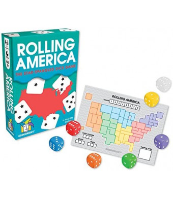 Gamewright Rolling America, The Star Spangled Dice Action Game Multi-colored, 5"