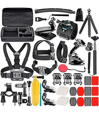 Neewer 50 in 1 Action Camera Accessory Kit Compatible with GoPro Hero10/9/8/7/6/5/4, GoPro Max, GoPro Fusion, Insta360, DJI Osmo Action/Action 2, AKASO, and more