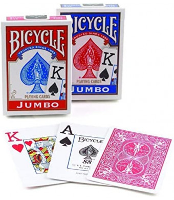 Bicycle Poker Size Jumbo Index Playing Cards 2 Pack