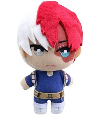 MHA Deku Plushie Todoroki Plushie Bakugou Plushies Plush Toy Stuffed Doll 15cm (Red, One Size)