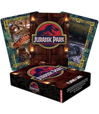 AQUARIUS Jurassic Park Playing Cards - Jurassic Park Themed Deck of Cards for Your Favorite Card Games - Officially Licensed Jurassic Park Merchandise & Collectibles, 2.5 x 3.5