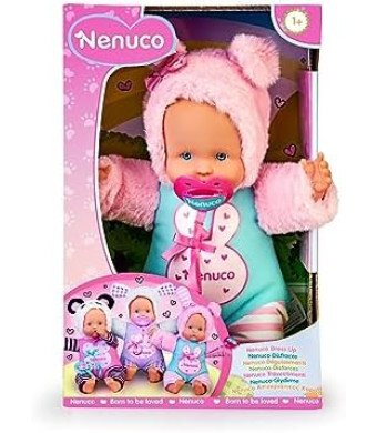 Nenuco Dress Up Baby Doll with Bunny Outfit, 12" Doll