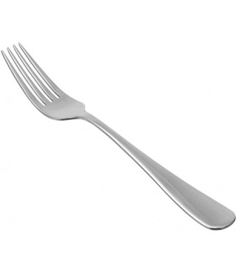 Amazon Basics Stainless Steel Dinner Forks with Round Edge, Pack of 12