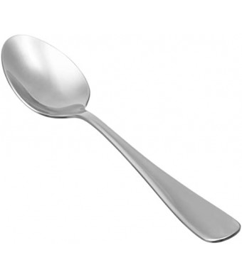 Amazon Basics Stainless Steel Dinner Spoons with Round Edge, Pack of 12