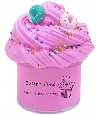 Donut Slime with Charms, Scented Butter Slime, Non-Sticky, Stress Relief Toy for Girls and Boys (200ml)