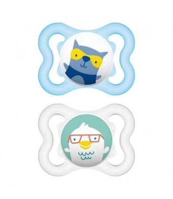 MAM Mini Air Age 0-6 Months Pacifier in Blue, 2 Pack