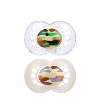 MAM Camo Pacifier, 16+ Months, Unisex, 2 pack