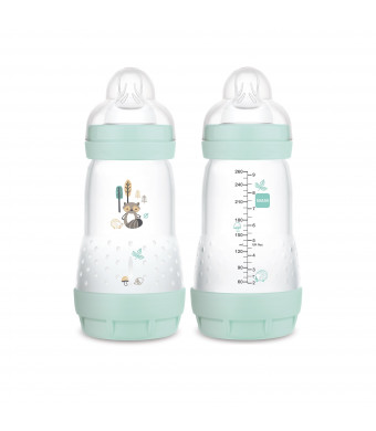 MAM Easy Start Matte Anti-Colic Bottle, 9 oz, Boy, 2 pack