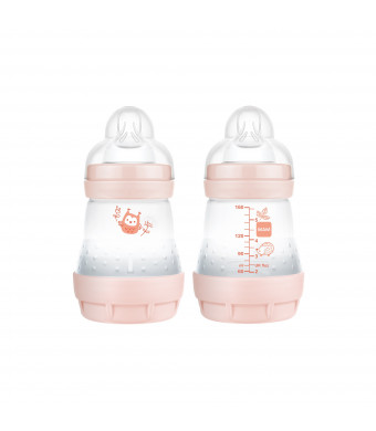 MAM Easy Start Matte Anti-Colic Bottle, 5 oz, Girl, 2 pack