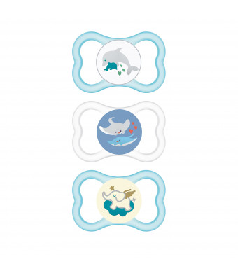 MAM Air Night & Day Pacifier, 6+ Months, Boy, 3 pack