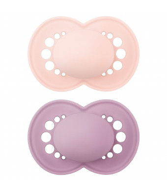 MAM Original Matte Pacifier, 6-16 Months, Girl, 2 Pack