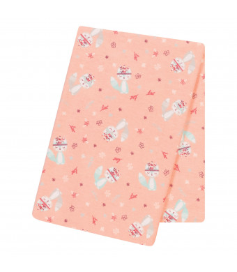 Fox and Flowers Jumbo Deluxe Flannel Swaddle Blanket